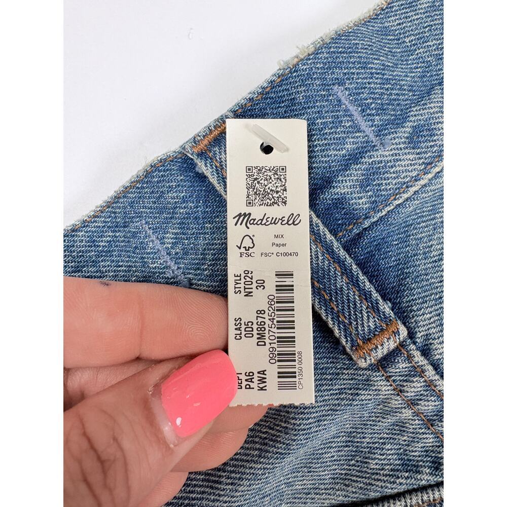Madewell The Low-Rise Boyfriend Denim Shorts NWT 30 Frayed Coastal Minimalist - Picture 7 of 14